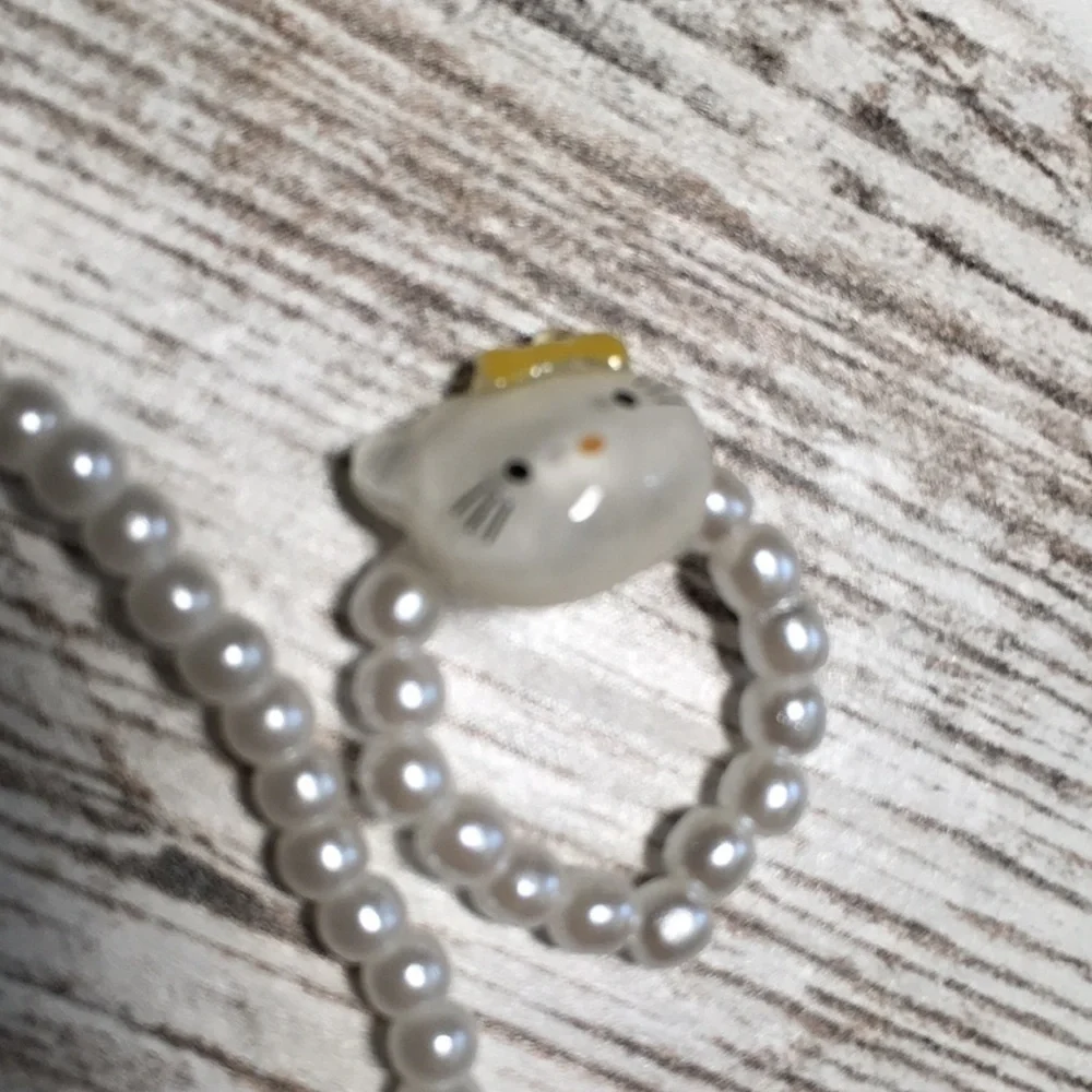 Hello Kitty Toddler Pearl Bracelet and Ring Set The Princess Store